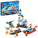Lego 60308 City Seaside Police and Fire Mission Building Kit 298 Pcs