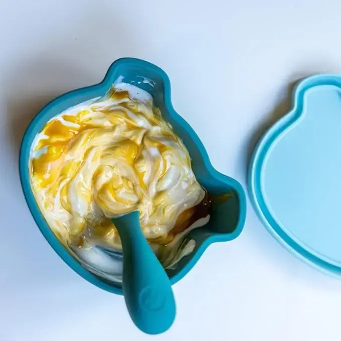 TUM TUM Baby Suction Bowl & Spoon Set, Blue