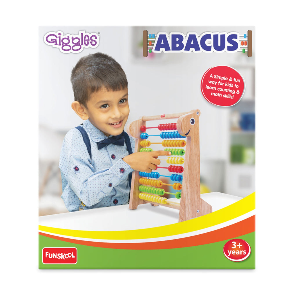 Giggles  Abacus Multicolour Wooden Educational Toy Early Math Skills 3 Years and Above Preschool Toys 1 pieces