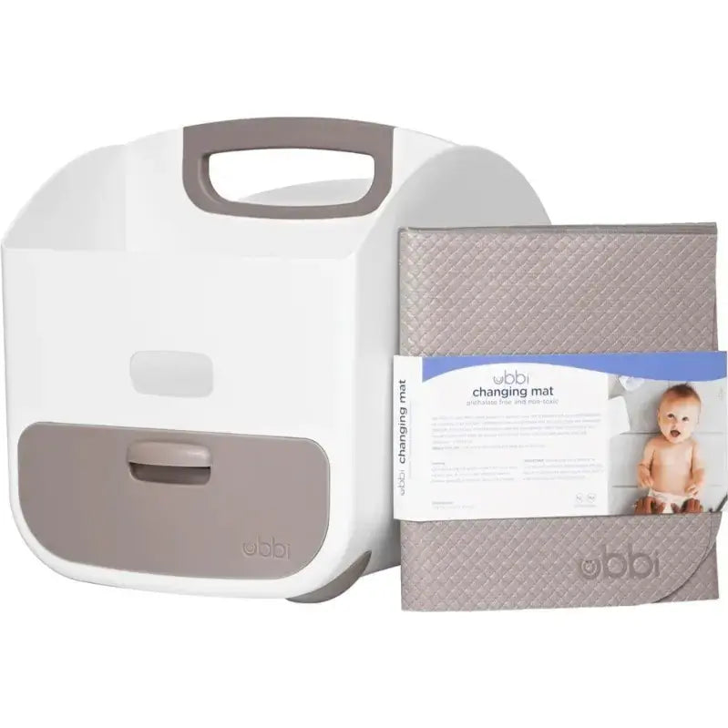 Ubbi Diaper Caddy with Changing Mat Portable Baby Organizer