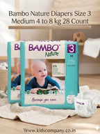 Bambo Nature Diapers Size 3 Medium 4 to 8 kg 28 Count