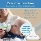 Dr Browns Natural Flow Anti Colic Options Plus Wide Neck Glass 270ml Bottle with Level 1 Slow Flow Nipple