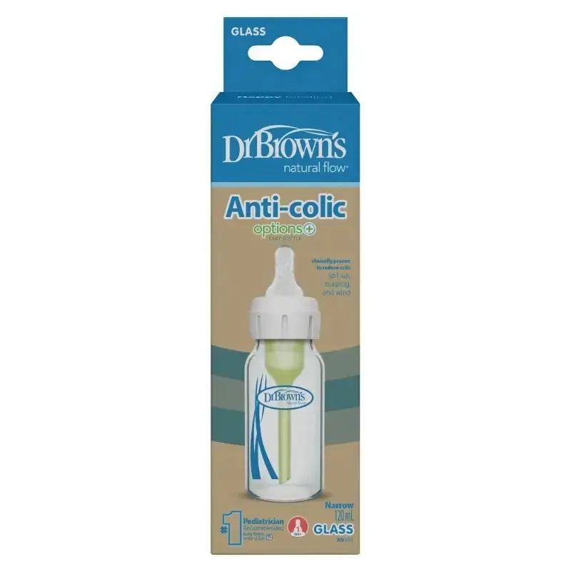 Dr Browns Anti Colic Options Plus Narrow Glass Baby Bottle 120ml