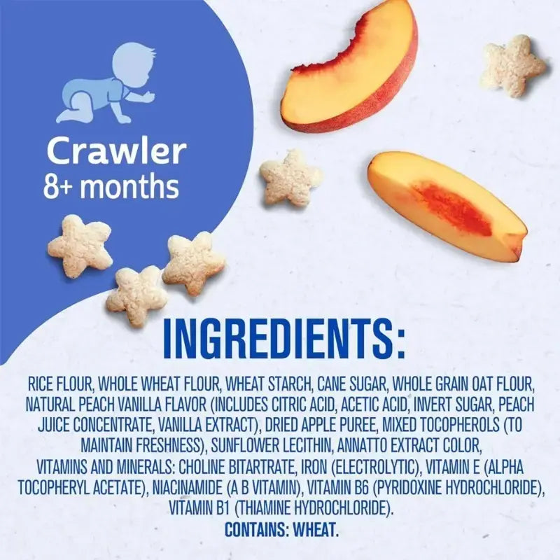 Gerber Grain Grow Puffs Peach 42g 8 Months and above Snacks for crawling Baby
