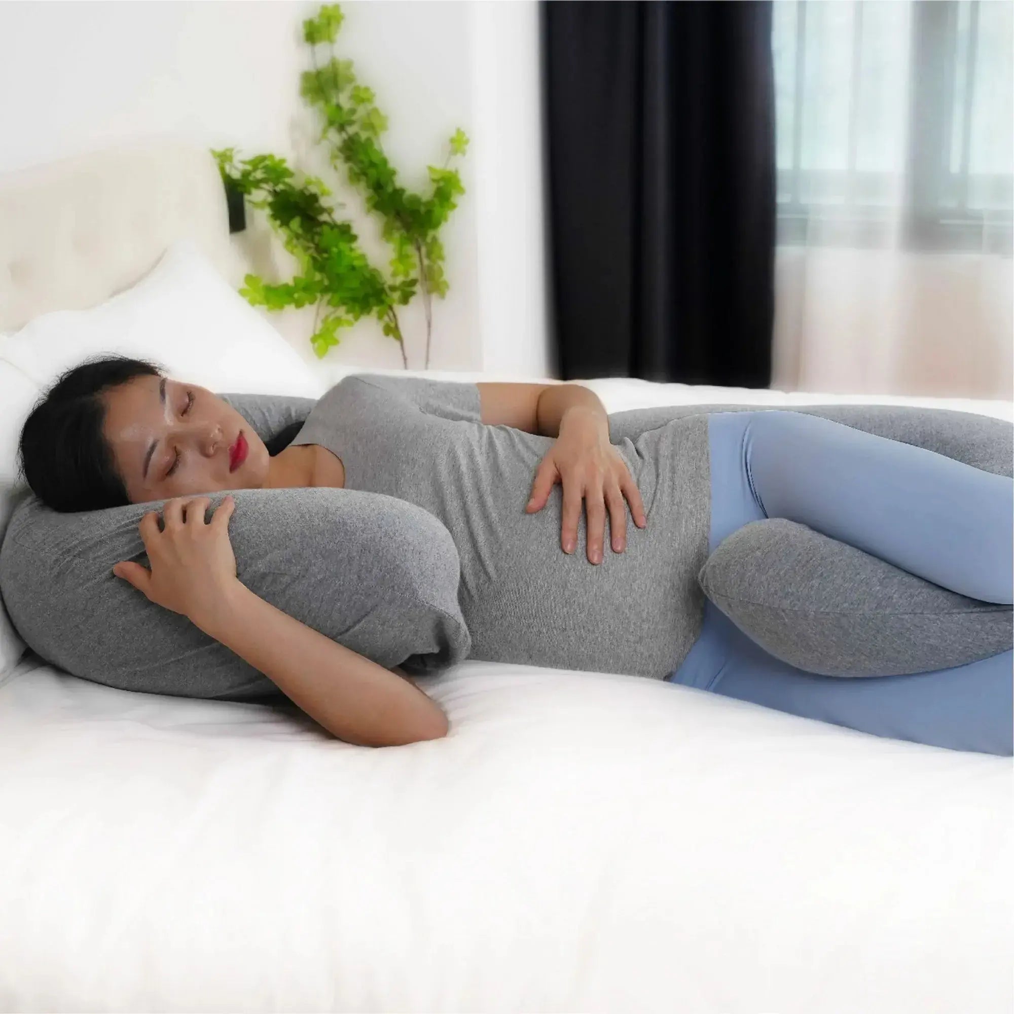Moon Organic C Shaped Maternity Pillow for Pregnant Ladies