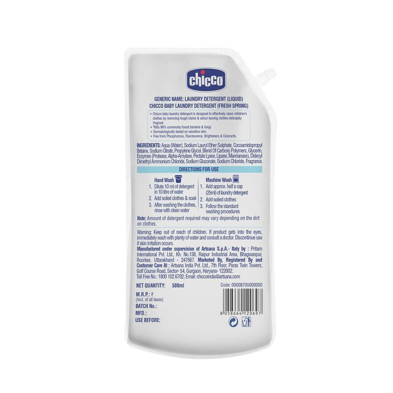 Chicco Baby Laundry Detergent Fresh Spring 500ml