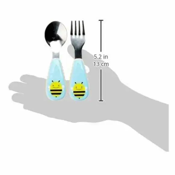 Skip Hop Stainless Steel Fork & Spoon Set (Bee)