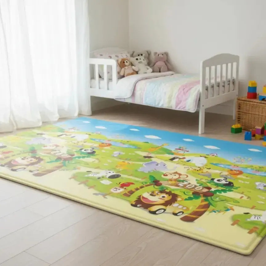 Dwinguler Large Playmat Zoo Reversible Baby Mat