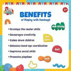 Funskool Fun dough Compound Box of Colours 600gms 12x50 Gms  Multicolour Dough Toy Shaping Sculpting 3 years plus