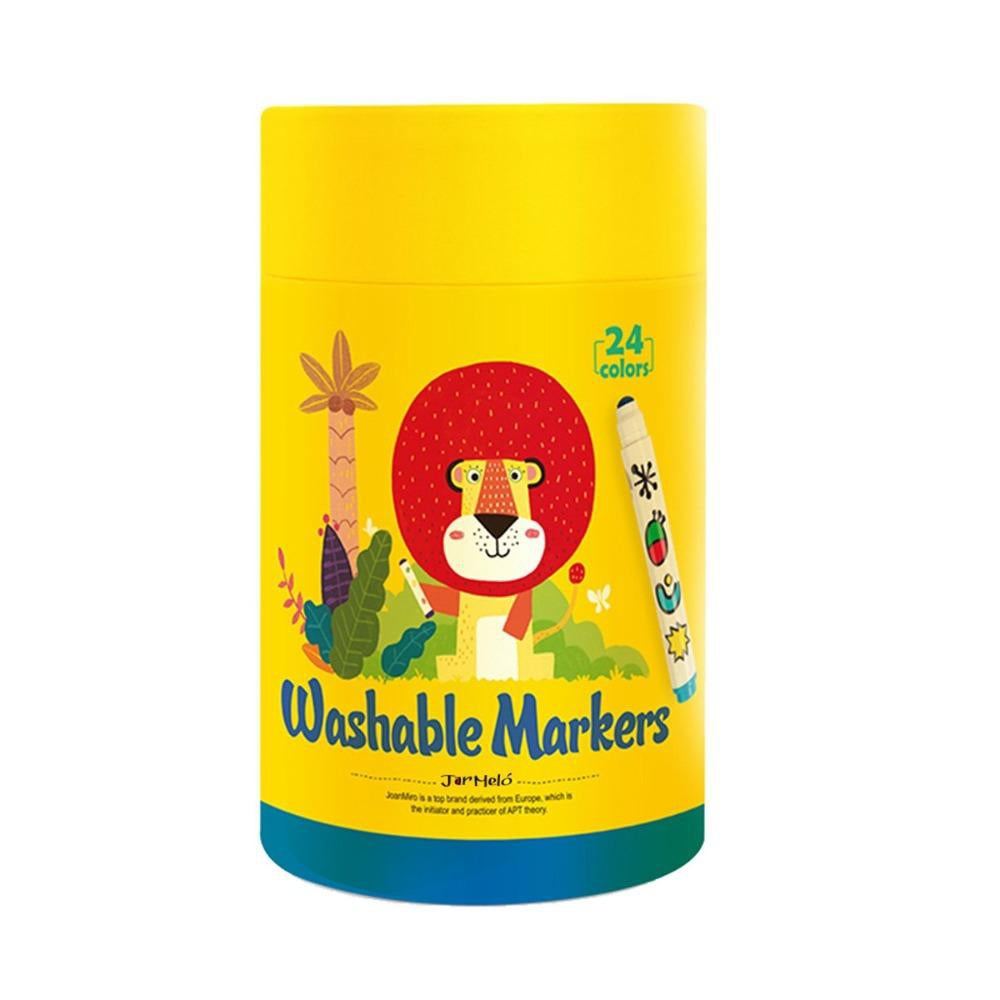 Jar Melo Special Round Tip Washable Markers  24 Pcs