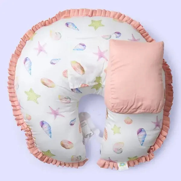 Fancy Fluff Organic Feeding Pillow + Support Pillow - Sea Fantasy