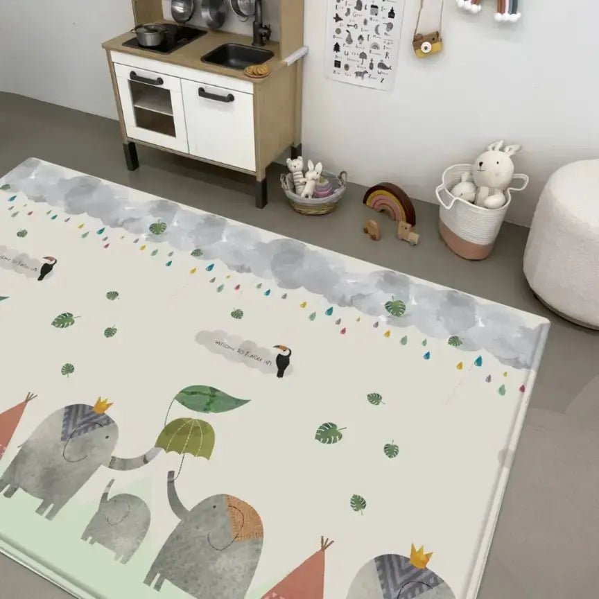 Dwinguler Large Playmat Elly Family Reversible Baby Mat
