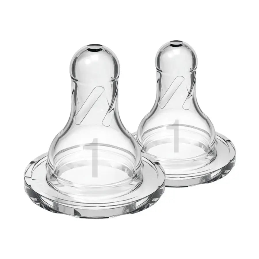 Dr Browns Natural Flow Narrow Baby Bottle Silicone Nipple 2 Pack Level1 0 to 3 Months