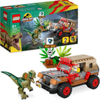 Lego Jurassic Park 76958 Dilophosaurus Ambush 6 plus Dinosaur Toy for Boys and Girls with Dino Figure and Jeep Car