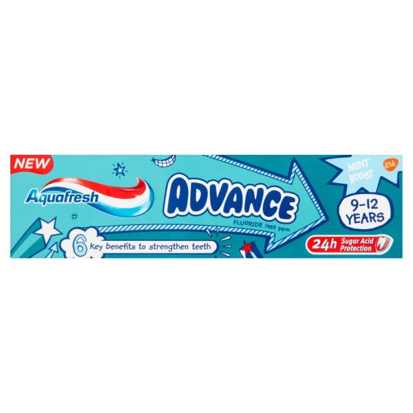Aquafresh Advance Kids Toothpaste (9-12 Years) 75Ml