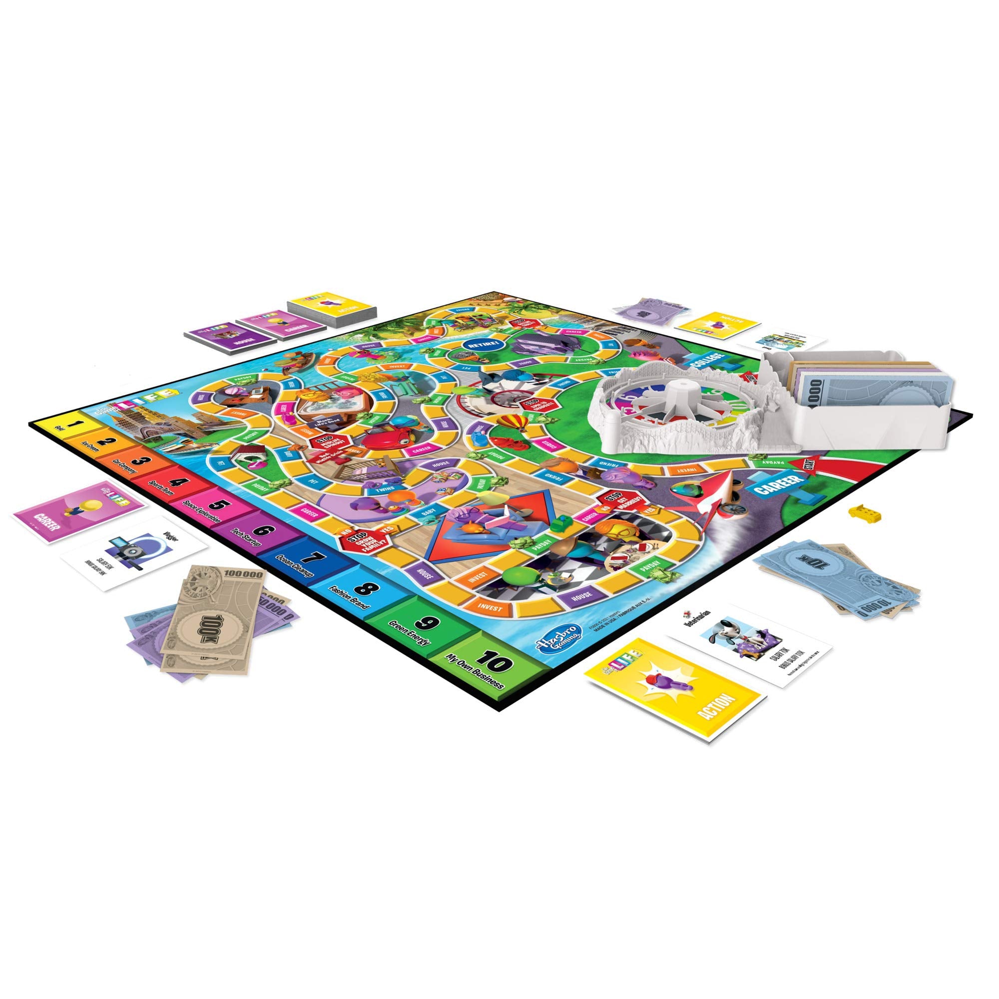 The Game of Life Game Family Board Game for 2 to 4 Players for Kids Ages 8 above