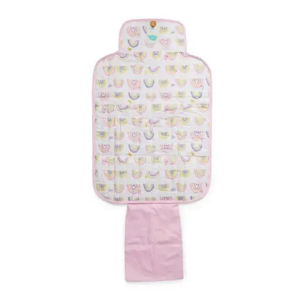 Fancy Fluff Organic Portable Changing Mat - Rainbow Dreams