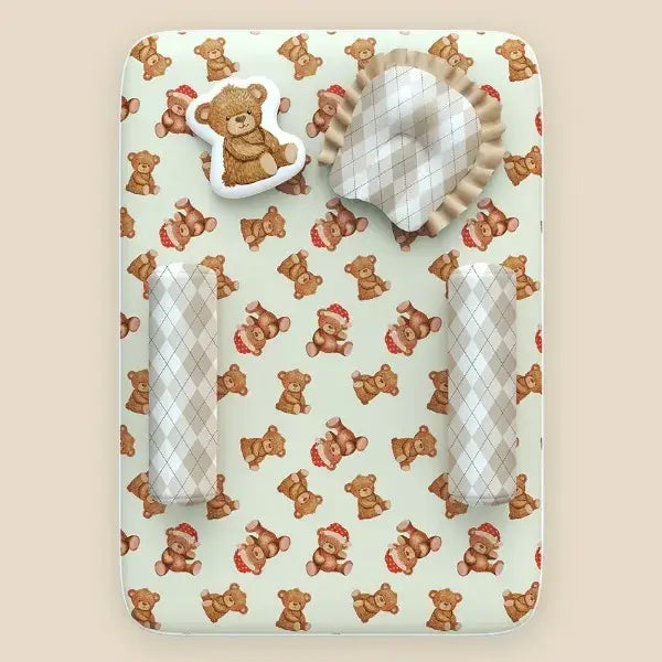 Fancy Fluff 6 Pc Organic New Born Bed Set Cuddle Bear