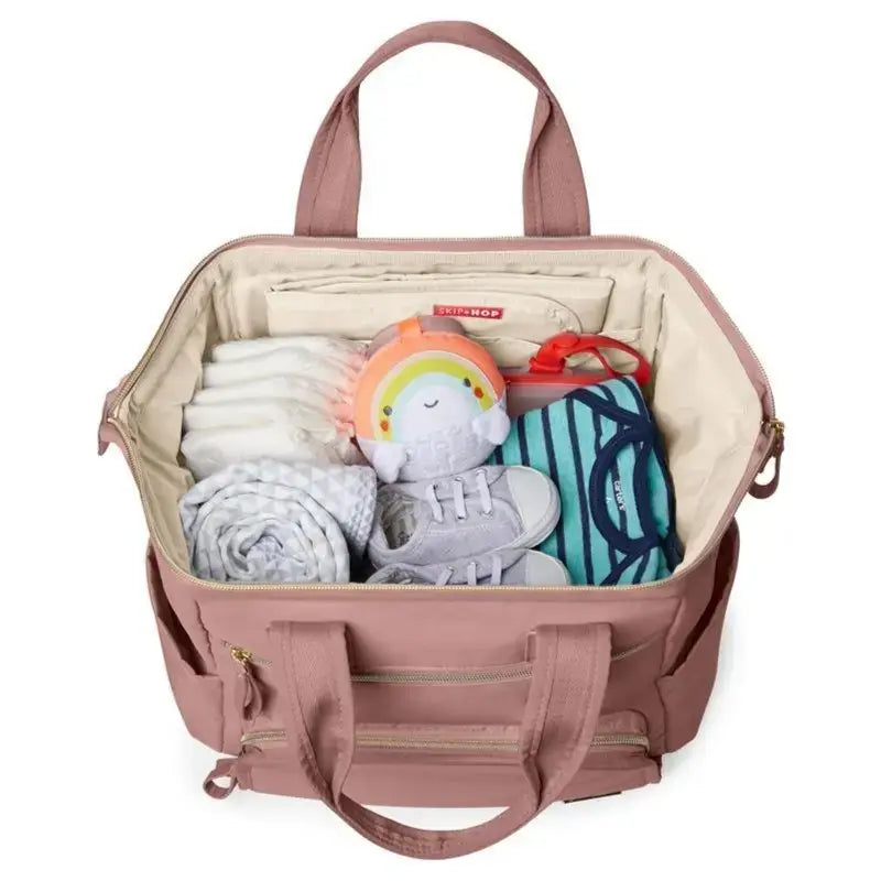 Skip Hop Mainframe Wide Open Backpack Diaper Bag - (Dusty Rose,9I345110)
