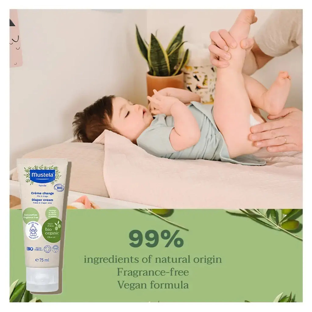 Mustela Baby Natural Diaper Cream with Bio Organic Olive Oil 75ml