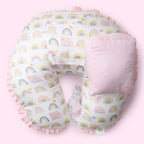 Fancy Fluff Organic Feeding Pillow + Support Pillow - Rainbow Dreams