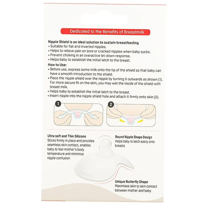 Pigeon Natural Feel Silicone Nipple Shield or Nipple Protector Size 2 with Case
