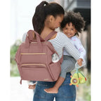 Skip Hop Mainframe Wide Open Backpack Diaper Bag - (Dusty Rose,9I345110)