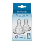 Dr Browns Natural Flow Narrow Baby Bottle Silicone Nipple 2 Pack Level4 9 Months plus