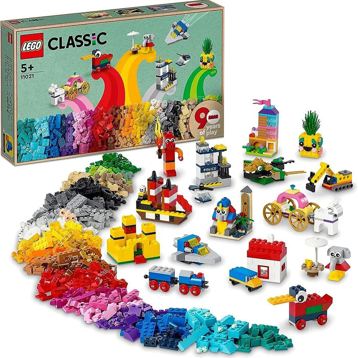 Lego Classic 90 Years of Play 11021 Building Kit with 15 Toys for Kids 1 point 100ps