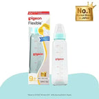 Pigeon Flexible glass Bottle Nursing Feeding Bottle With Added Nipple L For 9 Plus Month Babies 240ml 8oz