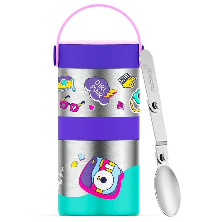Rabitat Meal mate Insulated Lunch Flask With Add On Steel Container 700 Ml
