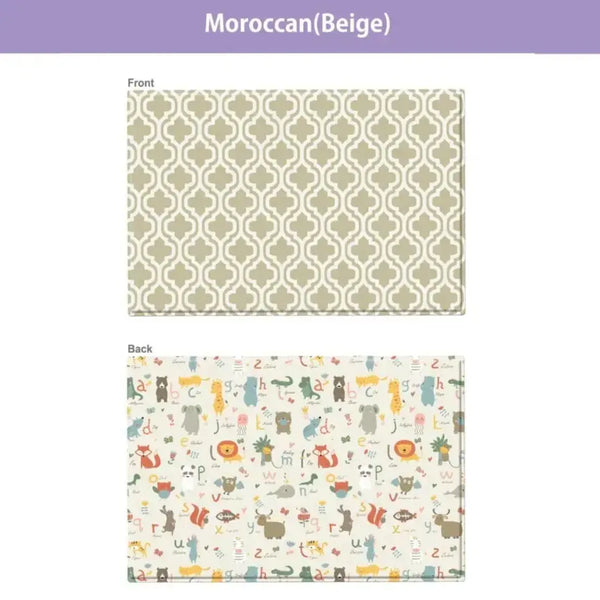 Dwinguler Large Playmat Moroccan Beige Reversible Baby Mat