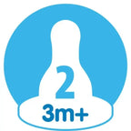 Dr Browns Natural Flow Narrow Baby Bottle Silicone Nipple 2 Pack Level2 3 to 6 Months