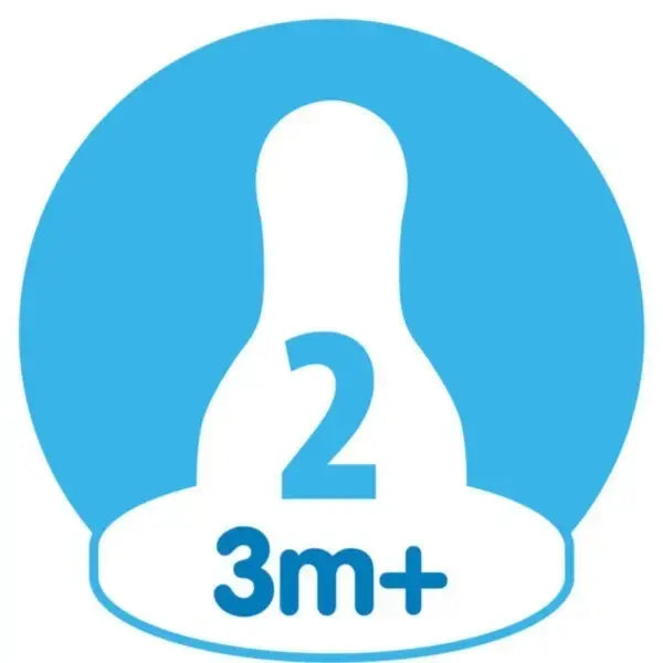 Dr Browns Natural Flow Narrow Baby Bottle Silicone Nipple 2 Pack Level2 3 to 6 Months